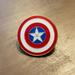 Disney Accessories | Disneyland Shanghai Marvel Captain America Shield Circle Enamel Pin Limited | Color: Red/White | Size: Os