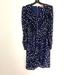Kate Spade Dresses | Kate Spade Blue Dress Silver Spotted Velvet Chiffon | Color: Blue/Silver | Size: 8