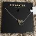 Coach Jewelry | Coach Signature Crystal Cluster Necklace | Color: Silver | Size: 16”-18”