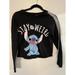 Disney Tops | Lilo & Stitch Shirt Womens Small Black Disney Graphic Tee Long Sleeve Weird Crop | Color: Black | Size: S