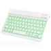 UX030 Lightweight Ergonomic Keyboard with Background RGB Light Multi Device slim Rechargeable Keyboard Bluetooth 5.1 and 2.4GHz Stable Connection Keyboard for Apple iPad mini (2019)