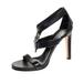 Gucci Shoes | Gucci Black Leather Gg Logo Open Toe Sandals Size 39 | Color: Black/Silver | Size: 9