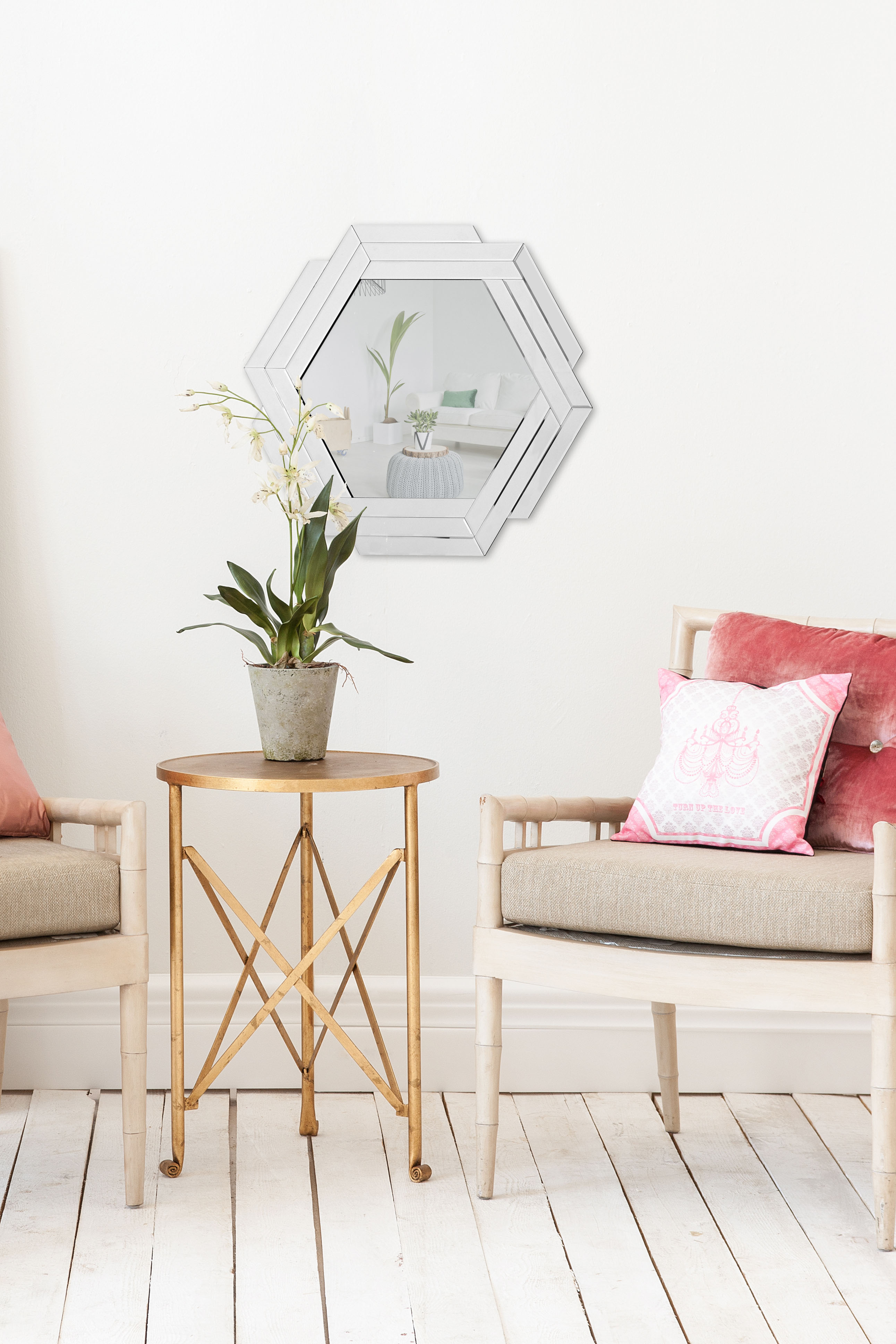 Wandspiegel KAYOOM "Artemis 1610", silber (silberfarben), B:80cm H:85cm, Metall, Spiegelglas, Spiegel, Wandspiegel