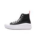 CONVERSE Chuck Taylor All Star Move Sneaker, Black/Pink Salt/White, 37.5 EU