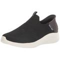 Skechers Women's, Slip-ins: Ultra Flex 3.0 - Smooth Step Sneaker - Wide Width 7.5 W, Schwarz, 37.5 EU Weit