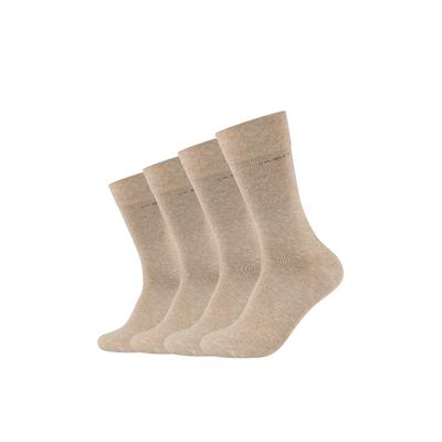 Socken CAMANO "ca-soft", Damen, Gr. 39-42, beige (sand, melange), Baumwollmischung, melange, meliert, normal, Socken, mit verstärktem Fersen- und Zehenbereich Image