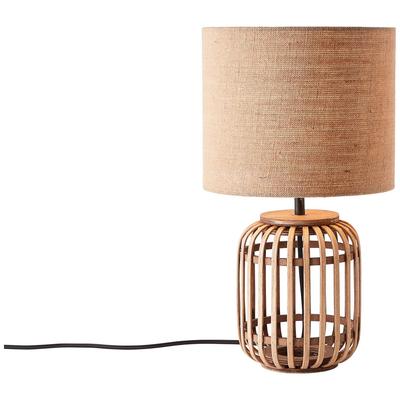 BRILLIANT Tischleuchte "Woodrow", beige (natur), Ø 24cm H: 42,5cm, Lampen, Nature Stil, 42,5 cm Höhe, Ø 24 cm, E27, Bamb