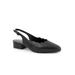 Wide Width Women's Joselyn Slingback by Trotters in Black Snake Nubuck (Size 9 1/2 W)