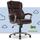 Serta at Home Serta Garret Ergonomic Executive Office Chair w/ Layered Body Pillows Upholstered/Metal in Brown | 45 H x 26 W x 30 D in | Wayfair