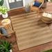 Hiero 5'3" x 7' Cinnamon/Dark Brown/Champagne/Metallic - Champagne/Walnut Outdoor Area Rug - Hauteloom