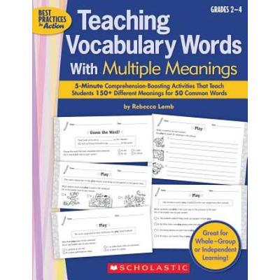 Teaching Vocabulary Words With Multiple Meanings: ...