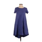 Lularoe Casual Dress - High/Low: Purple Solid Dresses - Women's Size 2X-Small
