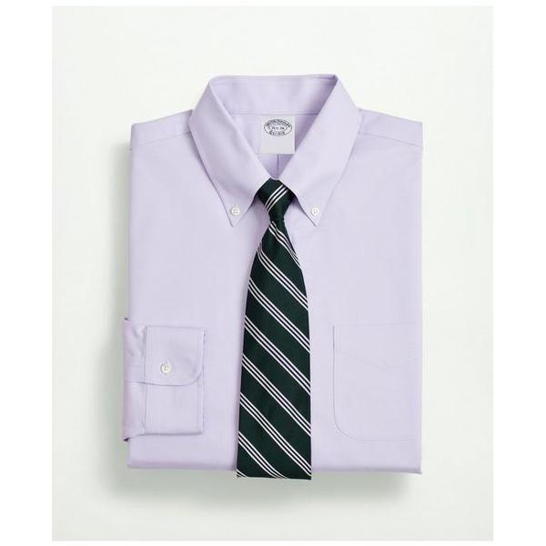 brooks-brothers-mens-stretch-supima-cotton-non-iron-pinpoint-oxford-button-down-collar-dress-shirt-|-lavender-|-size-16½-34/