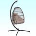 Dakota Fields Anand Egg Chair w/ Stand Wicker/Rattan in Black | 78 H x 35 W x 45 D in | Wayfair B6F4D28DE0B84BDEB97DBDA2EF3E6A4E