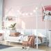 House Shaped Twin Size Metal Platform Bed Frame, Premium Steel Slat Support, Adorable style for Kids' Bedroom Funiture