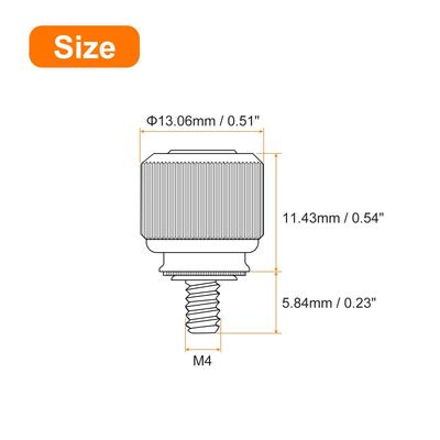 5pcs Computer Case Thumbscrews Knurled Spring Screw