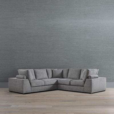 Declan Modular Collection - Left-Facing Sofa, Left-Facing Sofa in Amalfi Velvet InsideOut Performance - Frontgate
