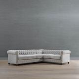 Logan Chesterfield 2-pc. Left Arm Facing Sofa Sectional - Pine York Performance Leather - Frontgate