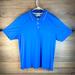Adidas Shirts | Adidas Adi Pure Polo Shirt Mens Large Blue Golf Comfort Lightweight Basics Euc! | Color: Blue/White | Size: L