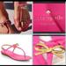 Kate Spade Shoes | Kate Spade Tracie Bow Neon Pink Patent Leather Summer Thong Sandals Shoes [6] | Color: Gold/Pink | Size: 6