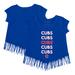 Girls Youth Tiny Turnip Royal Chicago Cubs Stacked Fringe T-Shirt