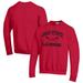 Men's Champion Scarlet Ohio State Buckeyes Lacrosse Icon Crewneck Pullover Sweatshirt