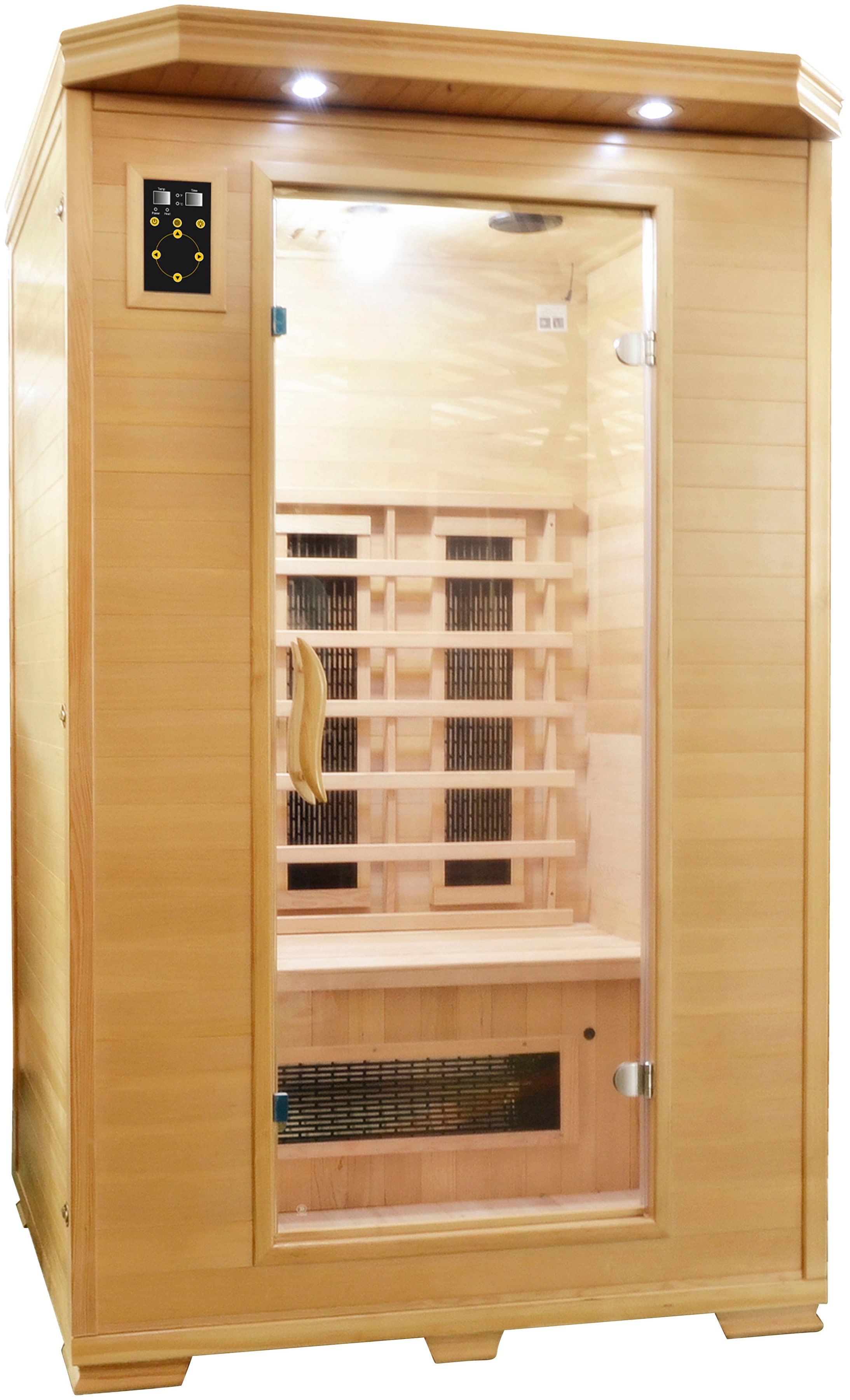 Infrarotkabine SANOTECHNIK "CARMEN 2", beige (natur), integrierte Steuerung, (ohne Ofen), Saunen, für 2 Personen Image