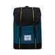 HERSCHEL 10066-05736 RETREAT Sports backpack Unisex Adult HARBOUR BLUE GRID/BLACK/AMBER YELLOW Size Unica