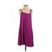 Banana Republic Factory Store Casual Dress - A-Line Scoop Neck Sleeveless: Pink Print Dresses - Women's Size X-Small Petite