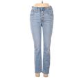 Madewell Jeans - Low Rise Skinny Leg Denim: Blue Bottoms - Women's Size 24 - Distressed Wash