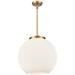 Athens 16" 3-Light Brushed Brass Pendant w/ Matte White Shade