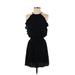 1.State Casual Dress - Mini Crew Neck Sleeveless: Black Print Dresses - Women's Size 0