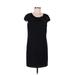 H&M Casual Dress - Shift: Black Solid Dresses - Women's Size 6