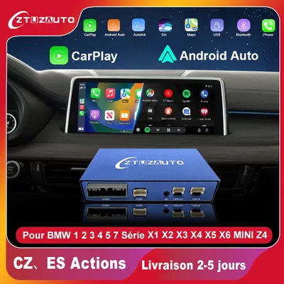 Décodeur automatique Android CarPlay sans fil BMW Série 1 2 3 4 5 7 E70 E87 F10 F20 F30