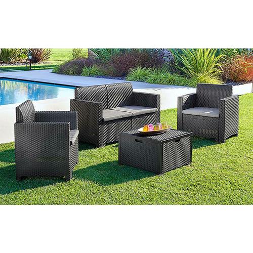 Lounge-Set für den Außenbereich Venere, Garten-Set mit Kissen, Lounge-Set für den Innenbereich in