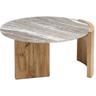 Table basse en bois de manguier et marbre Isabella