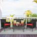 Costway 8PCS Patio Rattan Furniture Set Cushioned Sofa Coffee Table - See Details