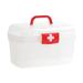 First Aid Storage Box with Handle 2 Layer Portable Removable Tray Bins Multipurpose First Aid Case Container for Sewing Office Family