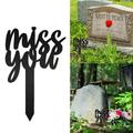 Memorial Grave Markers Miss You Memorial Stake Sympathy Grave Plaque Stake Cemetery Garden Stake Memorial Acrylic Grave Stake Memorial Plaque Garden