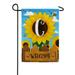 America Forever Spring Monogram Garden Flag Letter C 12.5 x 18 inches Double Sided Vertical Outdoor Yard Lawn Beautiful Bright Sunlowers Floral Design Honeybee Summer Welcome Garden Flag