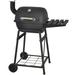 YouLoveIt Patio Charcoal Grill 26 BBQ Grill Charcoal Barrel Charcoal Grill with Side Shelf Perfect for Outdoor Patio Garden and Backyard Grilling