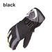 Unisex Warm Snow Waterproof Winter Thermal Gloves Full Finger Outdoor Sports Cycling Bicycle BLACK