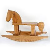 Amish Made Old Fashioned Wooden Solid Oak Child Rocking Horse