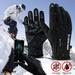 Spencer Waterproof Thermal Palm Touch Screen Gloves Winter Warm Snow & Ski Gloves with Wrist Band for Men Women Size M