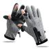 okwish Men Women Ski Gloves Non-slip Outdoor Sports Accessory For Cycling Fishing Exposed Two Finger Waterproof Palm Protection