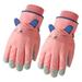 ZUARFY Kids Winter Waterproof Snow Gloves Solid Color Cartoon Ears Thermal Insulated Windproof Sport Snowboard Ski Warm Mittens