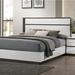 Andrew Home Studio Lightfod Panel Bed Wood in Brown/Gray/White | 44.25 H x 65.25 W x 83.88 D in | Wayfair GFF722WG5Q-YSWX