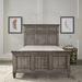 CDecor Home Furnishings Hutchinson Grey Panel Bed w/ Tall Headboard Wood in Brown/Gray | 68.5 H x 68.5 W x 88.25 D in | Wayfair 223808Q