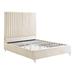 ACME Furniture Edzia Tufted Platform Bed Upholstered/Velvet in Brown | 65 H x 81 W x 86 D in | Wayfair BD00962EK