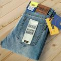 2023 New Spring Autumn Men s Jeans Vintage Blue Solid Color Elastic Classic Jeans Men Slim Fashion Denim Trousers Male 28-40
